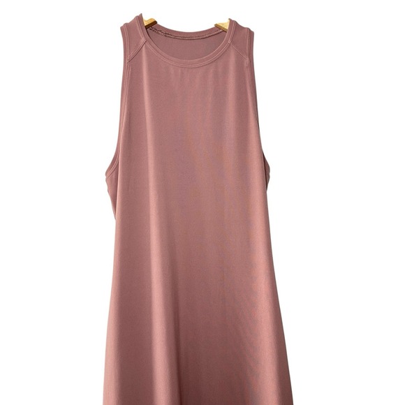 Lululemon Women's Get Going Dress Red Dust Midi‎ Size 4 Racerback Slit Tank Nulu - Picture 7 of 15